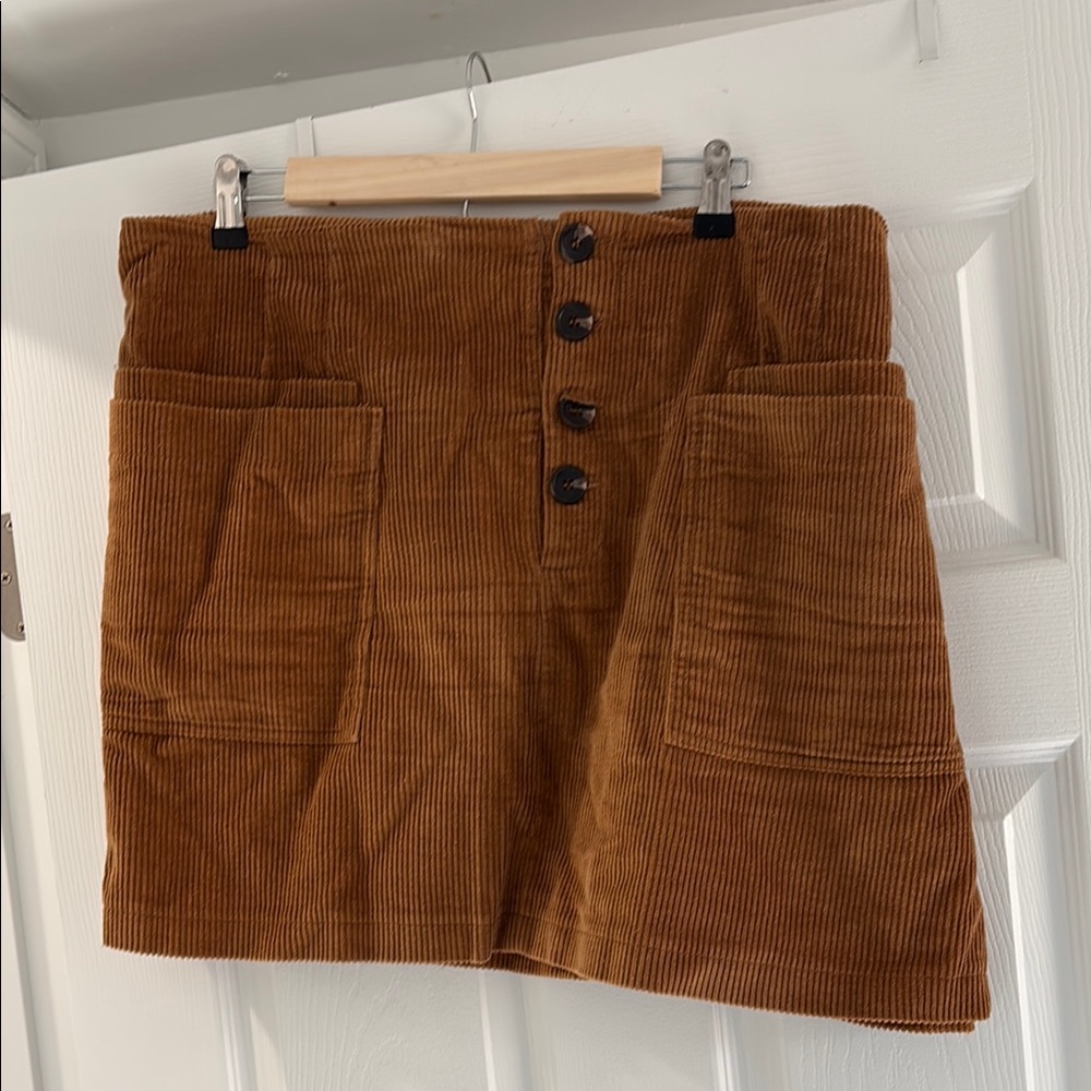 ARULA Brown Corduroy Skirt